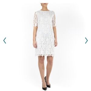 Floral Lace Sheath Cocktail Dress